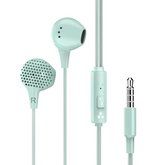 Ambrane Wired Earphones with Mic | 3.5Mm Audio Jack | 14Mm Driver for HD Sound & Deep Bass | Tangle-Free 1.2M Cable | in Ear Comfort Fit | Compatible with Mobiles, Tablets, Laptops, Pcs (EP-83 Green)